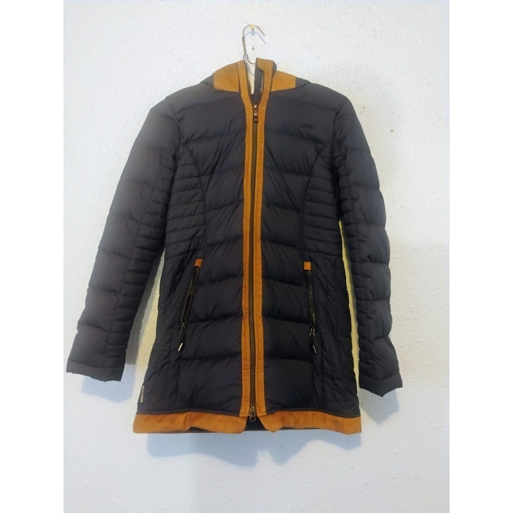 Lole Puffer Long Coat Down Duck Size Large NWOT Hood Pockets Smoke/Pet Free
